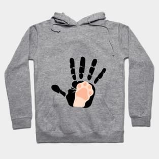 cat paw and hand Hoodie